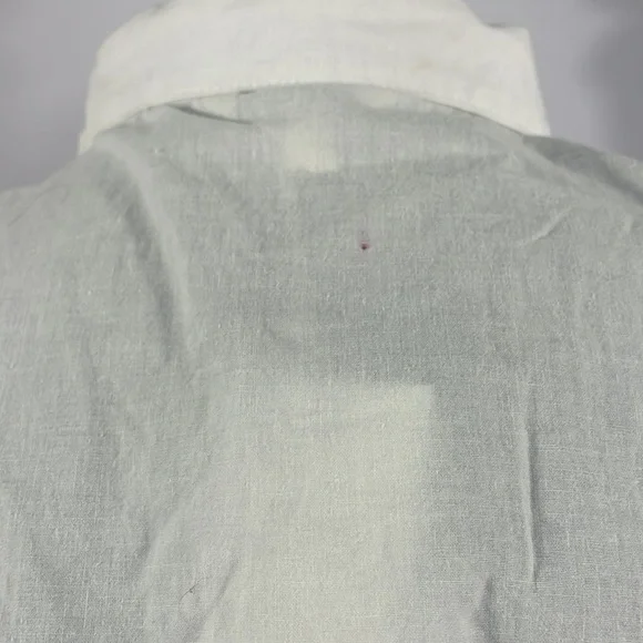 White Ruffle, button up, tie in front a shirt, Size XL - Picture 4 of 10